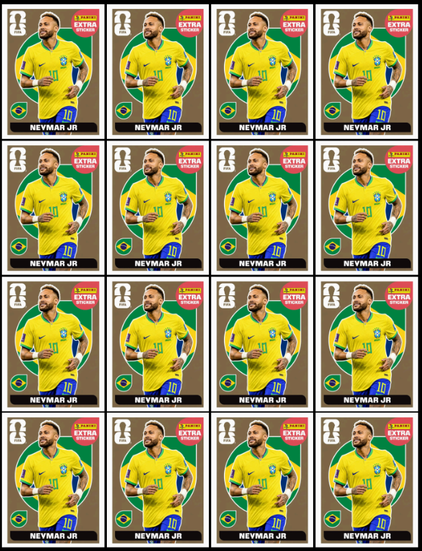 Neymar Jr · Extra Sticker dourada Copa 2026