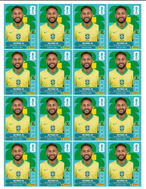 Neymar Jr · figurinha base oficial do Brasil na Copa 2026